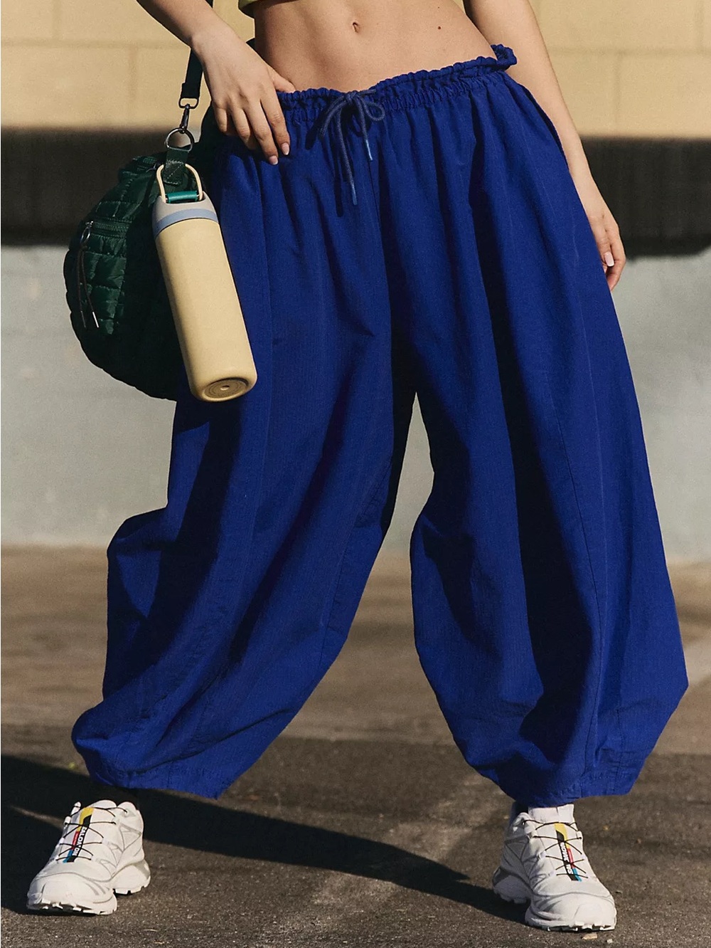 NWT FREE PEOPLE MOVEMENT On The Pulse Balloon Pants | Light Cobalt $128 CURRENT